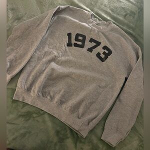 Gildan Gray Crewneck Sweater with 1973 Design